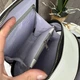 Стильная овальная мини сумка из экокожи с плечевым ремнем гладкая белая без узоров - изображение 7