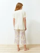 Пижама (футболка + штаны) женская Trendyol THMSS24PT00210 L Желтая (8683049704928) - изображение 2