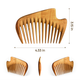 Гребень для Волос ZAMAS Wood New Wave 10,5 х 7,5 х 1,1см Ручная Работа Деревянный Груша - изображение 3