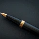 Подарунковий набір: Коробка + Кулькова ручка Parker IM 17 Black GT BP Тризуб 22 032_TR + Блокнот Axent Partner Ukraine Cиній - зображення 11