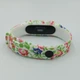 Ремінець Xiaomi Mi Band 2 з малюнком силіконовий браслет miband Весняні квіти - 1605P - зображення 2