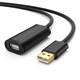 Кабель UGREEN US121 USB 2.0 Active Extension Cable with Chipset 25m (Black)(UGR-10325) - изображение 1