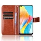 Чохол Idewei для OPPO A78 книжка шкіра PU з візитницею коричневий - зображення 5