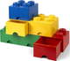 Pojemnik do przechowywania LEGO Storage Brick Drawer 4 z szufladą Niebieski (40051731) - obraz 6