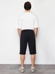 Шорты хлопковые длинные мужские Trendyol TMNSS24SR00036 S Черные (8683049620341) - изображение 2