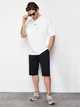 Шорты хлопковые длинные мужские Trendyol TMNSS24SR00036 S Черные (8683049620341) - изображение 4