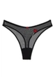 Комплект женского белья прозрачный с сердечками Victoria's Secret 34B-S Tease Unlined Demi Bra & High-Leg Scoop Thong Panty черный (70400236513QC534B/S) - изображение 8