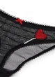Комплект женского белья прозрачный с сердечками Victoria's Secret 34B-S Tease Unlined Demi Bra & High-Leg Scoop Thong Panty черный (70400236513QC534B/S) - изображение 9