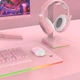 Компьютерная проводная игровая мышь Onikuma CW905 с RGB подсветкой Розовый - изображение 4