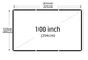 Экран для проектора 100 " дюймов SOFT BLACK 16:9 настенный портативный Стрейчевая ткань белый / черный В комплекте крепление крючки - изображение 4