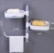 Настінна полиця-мильниця, що обертається Rotary Drawer Type Soap Box - зображення 3