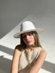 Шляпа федора с золотой двойной цепью D.Hats белая - изображение 3