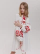 Подростковое платье-вышиванка льняное для девочки Бемби Этно ПЛ379-206 146 см Молочное (14379723868.206) - изображение 4