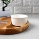 Соусник круглий ребристий фарфоровий "Extra white" 80 мл (W0252) - зображення 2