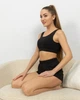 Пижама женская из рубчика топ и шорты Черный Maybel 2XL 321 (3160_5) - изображение 5