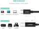Кабель для принтера Type-C сканера на USB-B UGREEN Print Cable (1m, USB 2.0). Black - зображення 4