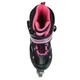 Роликовые коньки раздвижные FEI BAO SK-9457 S (31-34) (PL, PVC, колесо PU светящ., Черный-розовый) - изображение 12