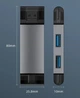 Кардридер перехідник 7 в 1 type C/USB micro USB/TF/SD/USB-флеш сірий - зображення 6