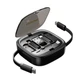 Кабель Essager Type-C to Type-C + Набор переходников коннекторов Multifunctional Retractable Cable Organizer Box Black (ECJHZ-JC01-P) - изображение 1
