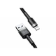 Дата кабель USB 2.0 AM to Lightning 0.5m Cafule 2.4A grey+black Baseus (CALKLF-AG1) - изображение 3