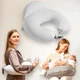 Подушка для кормления Диванчик Sei Design 60х70х16 см хлопок антиаллергенное волокно полоска серая (8-35409*001) - изображение 1