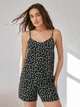 Пижама (майка + шорты) женская из вискозы BARWA garments 0340/313 M Чёрная (2113403132013) - изображение 1