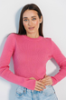 Кроп-топ женский вязаный с фигурным низом розовый Modna KAZKA MKAR102097-4 ONESIZE - изображение 3