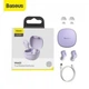 Беспроводные вакуумные наушники Baseus WMО1 Bluetooth блютуз в кейсе с микрофоном, Фиолетовые - изображение 8