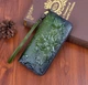Женский кожаный кошелек клатч KIRS с тиснением цветы на молнии зеленый (1570Н) - изображение 5