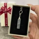 Кулон с натуральным камнем Лабрадорит прямоугольной формы на брелоке для ключей сталь упакован в коробочку (16121) - изображение 2