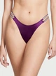 Комплект (лиф+трусики бразилиана) со стразами Victoria's Secret Double Shine Strap 80C/M фиолетовый - изображение 5