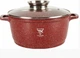 Кастрюля Top Kitchen 28 см TK00053 с мраморным антипригарным покрытием, красный (TK00053) - изображение 1