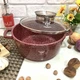 Кастрюля Top Kitchen 28 см TK00053 с мраморным антипригарным покрытием, красный (TK00053) - изображение 3