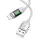 Дата кабель Hoco U126 Lantern 2.4A USB to Lightning (1.2m) Gray - зображення 3