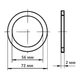 Твердая прокладка 2 1/2" (72x56x2 мм) Red Fiber фибровая - изображение 3
