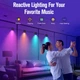 Настінна LED лампа RGB Intelligent wall lamp 4 pcs with Bluetooth European plug з додатком Чорний - зображення 2