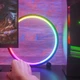 Настільна LED лампа RGB Intelligent circular atmosphere light Bluetooth USB with app Чорний - зображення 5