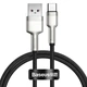 Дата кабель Baseus Cafule Metal Data USB to Type-C 66W (1m) (CAKF00010) Black - изображение 1