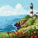 Картина по номерам Маяк на горизонте 30х30 см Идейка (KHO2788) - изображение 1