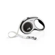 Рулетка Flexi New Comfort для собак, стрічка, розмір S, 5 м (чорна) (FL 043547) FL 043547 - зображення 1