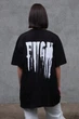 Жіноча Оверсайз Футболка З Принтом Without Fight Black L/XL (8049279) - изображение 2