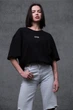 Жіноча Оверсайз Футболка З Принтом Without Vintage Black S/M (8049247) - изображение 3