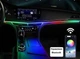 Подсветка салона авто Ambient RGB 110+25 см светодиодная Bluetooth лента торпеды 12V многоцветная с пультом от USB - изображение 3