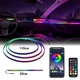 Подсветка салона авто Ambient RGB 110+25 см светодиодная Bluetooth лента торпеды 12V многоцветная с пультом от USB - изображение 1