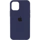 Чехол Fiji Silicone Case для Apple iPhone 13 Pro Max бампер накладка Soft Touch с микрофиброй Dark Blue - изображение 1