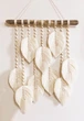 Натуральне настінне панно макраме Handmade Leaf, 40 * 50 см в етно стилі, бохо - изображение 1