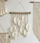 Натуральне настінне панно макраме Handmade Leaf, 40 * 50 см в етно стилі, бохо - изображение 2