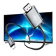 Кабель Hoco UA27 (Lightning to HDMI, Full HD, длина кабеля 2 метра, для iPhone, iPad) - Серый - изображение 7