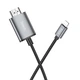 Кабель Hoco UA27 (Lightning to HDMI, Full HD, длина кабеля 2 метра, для iPhone, iPad) - Серый - изображение 3