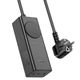 Мережевий зарядний пристрій адаптер-подовжувач Hoco NS4 Sharp desktop socket з розеткою та швидкою зарядкою |1USB/2Type-C, 65W/3A, PD/QC, 4000W Socket| Чорний - зображення 2